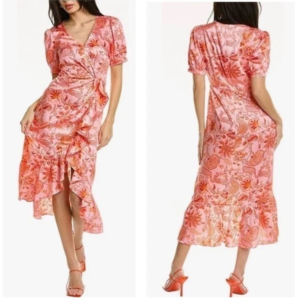 New Cinq à Sept 5 to 7 Kay Ruffle Wrap Dress Size 0